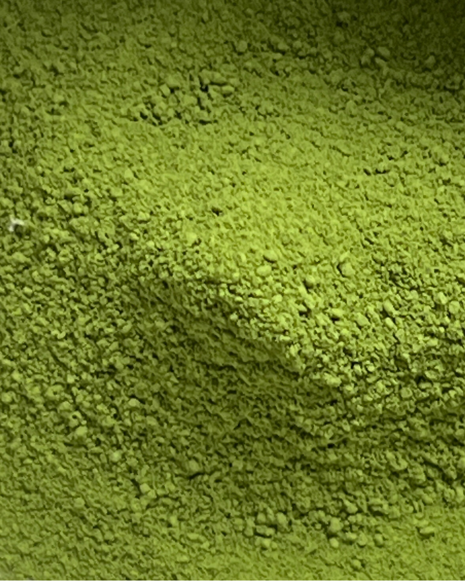 Close-up of green powder