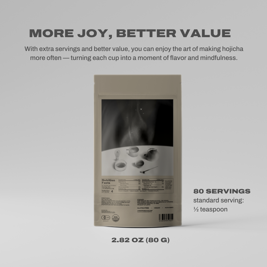 organic hojicha powder 80g